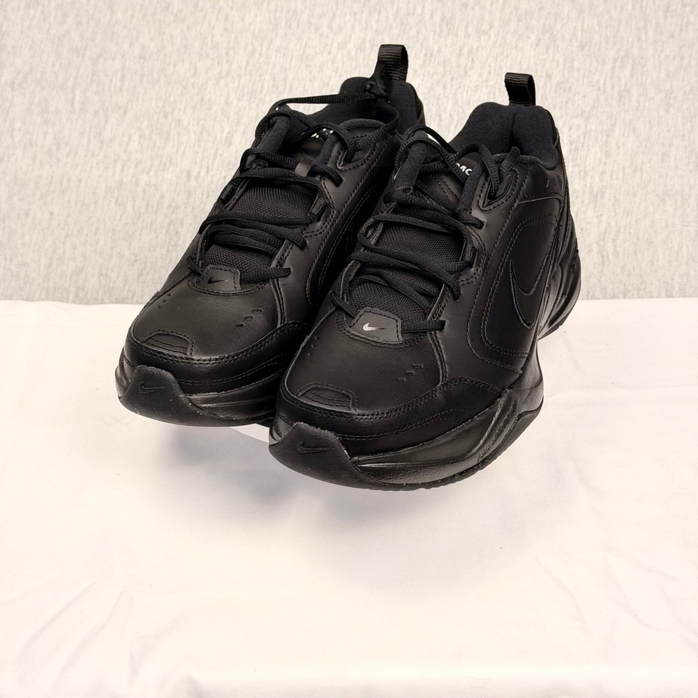 Nike Air Monarch IV Mens‎ Training Shoes Triple Black 415445-001 Size 10